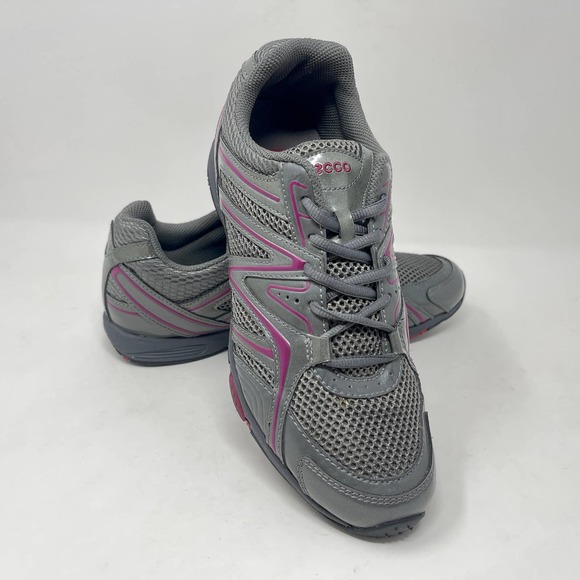 Ecco Training Sneakers Womens Sz 9 Gray Purple 1030:S1378 - Picture 9 of 12